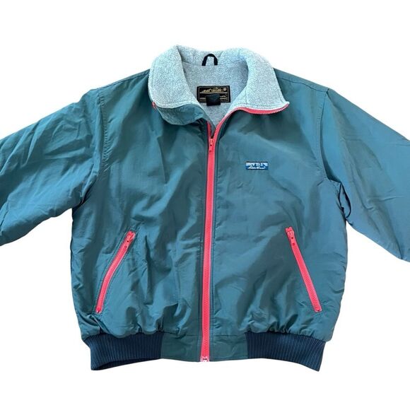 Vintage L.L. Bean Fleece Lined Nylon Bomber Jacket - Picture 1 of 7